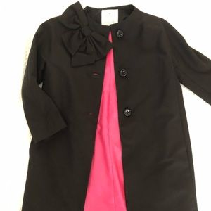 Jacket with bow, hot pink lining